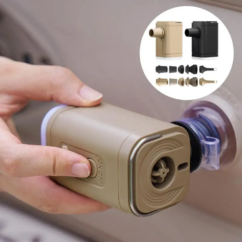 Air Mattress Pump Pool Camp Air Pump 1200mAh Large-Capacity Battery Electric Pumps Multi-Functional For Outdoor Camping Air Bed