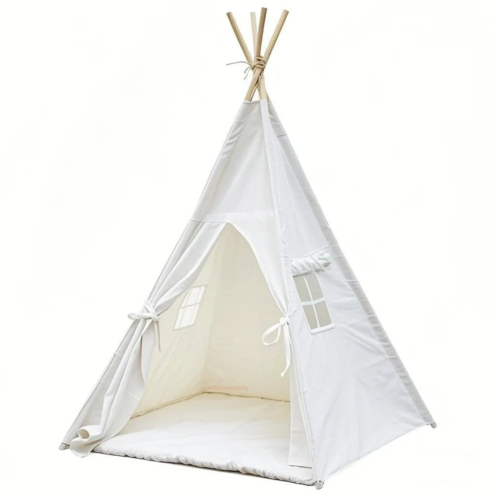 Portable  Teepee Tent Large Play House for Children Tents Kids Canvas Indian Play Tent Wigwam Child Tipi Room Decoration