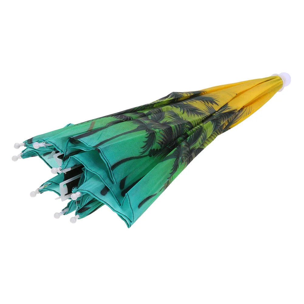 Portable Rain Umbrella Hat Foldable Outdoor Umbrella Hat Fishing Camping Sunshade Umbrella Bicycle Hiking Entertainment Sun Hat