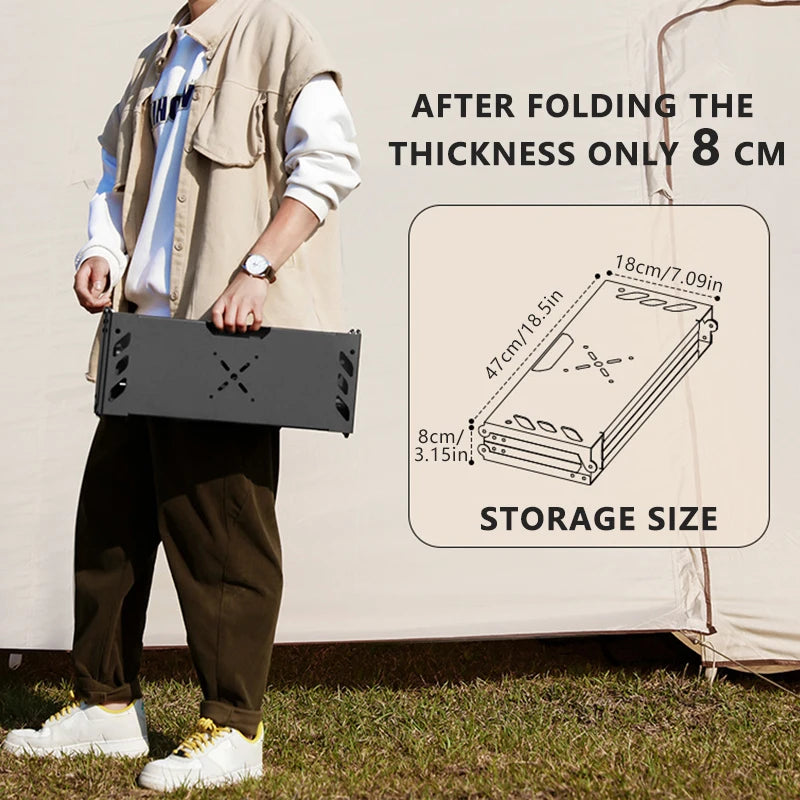 WESTTUNE Folding Camping Table UltraLight Portable Aluminum Alloy Tactical Table for Camping Picnic Travel Outdoor Furniture