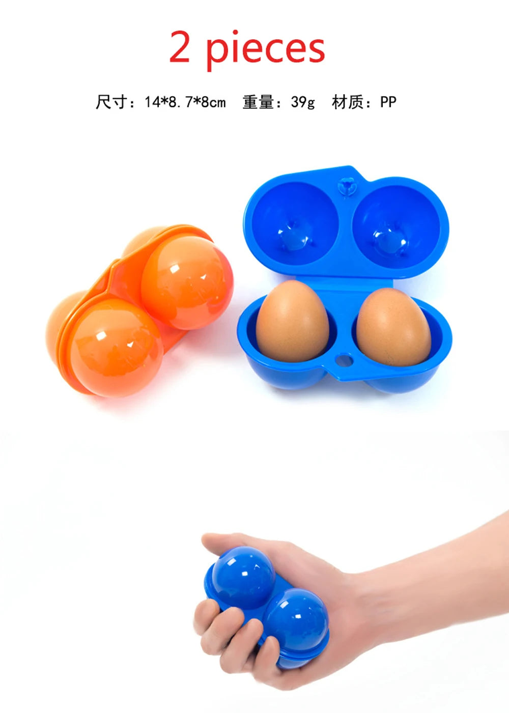 Outdoor Camping Tableware Portable Camping Picnic BBQ Egg Box Container Egg Storage Boxes Travel Kitchen Utensils Camping Gear
