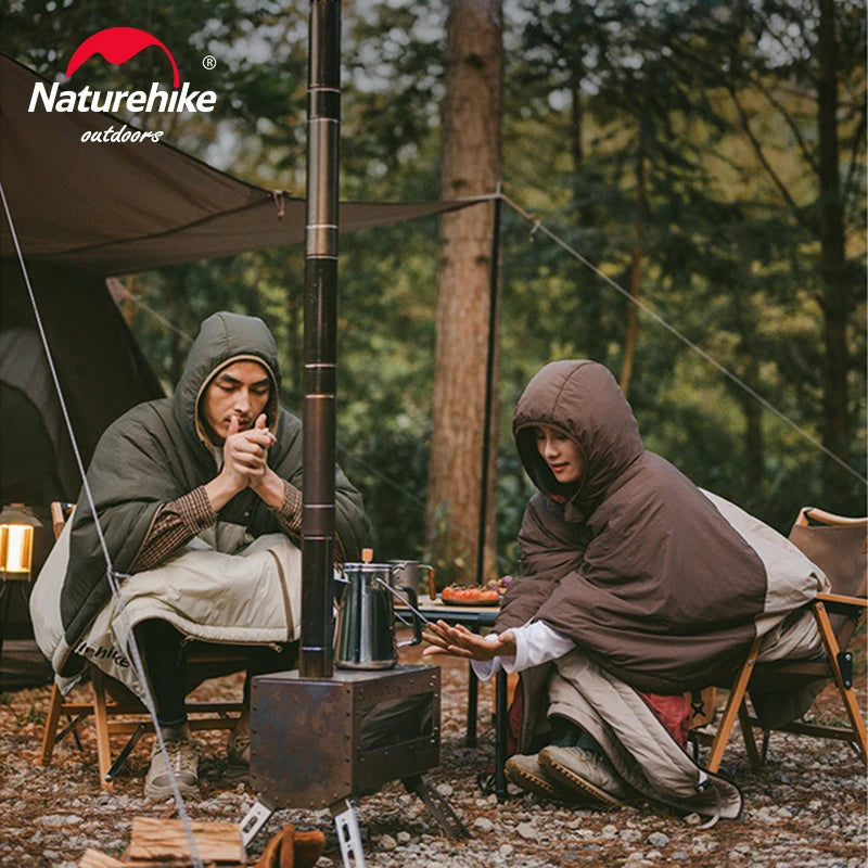 Naturehike Sleeping Bag Wearable Cloak Sleeping Bag Poncho Coat Outdoor Camping Portable Ultralight Cotton Sleeping Bag Quilt