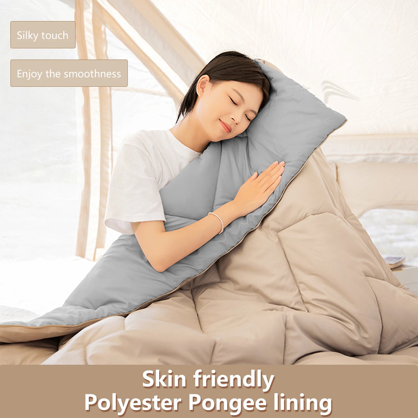 BSWOLF Camping Sleeping Bag Portable Pillow Blanket Quilt for Outdoor Traveling Pinic Hiking