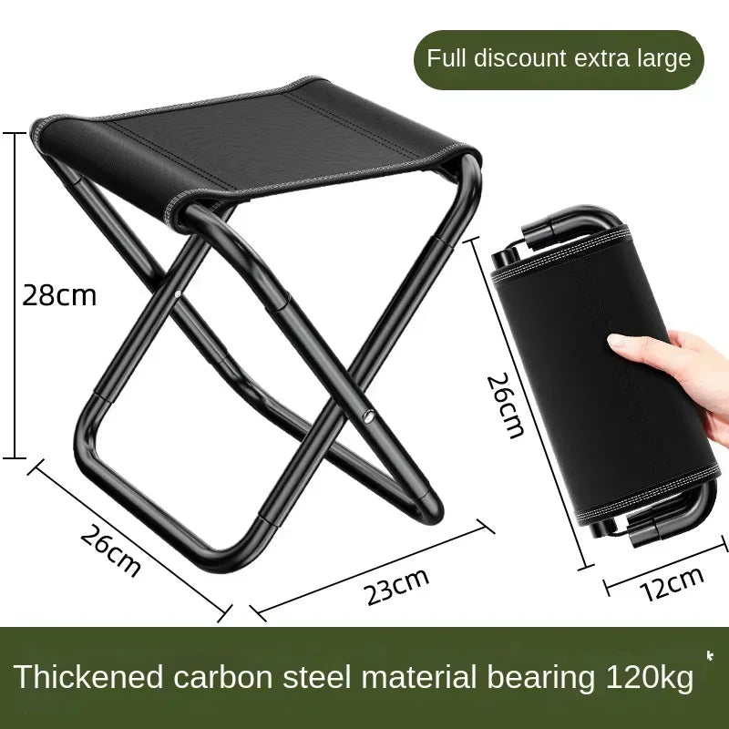 Taburetes Plegables Portátiles para Exteriores   Ideal para Camping  Pesca  Viajes  Telescópico y Ligero