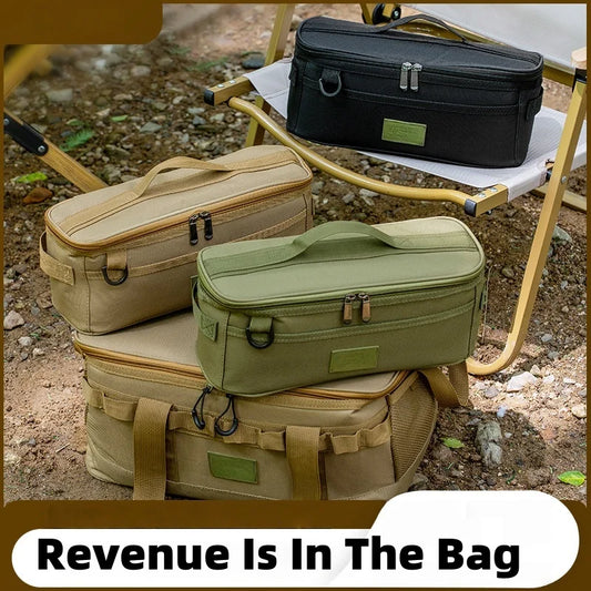 Outdoor Camping Tableware Storage Bag Multi-functional Camping Cookware Kitchen Utensils Bowl Chopsticks Storage Bag