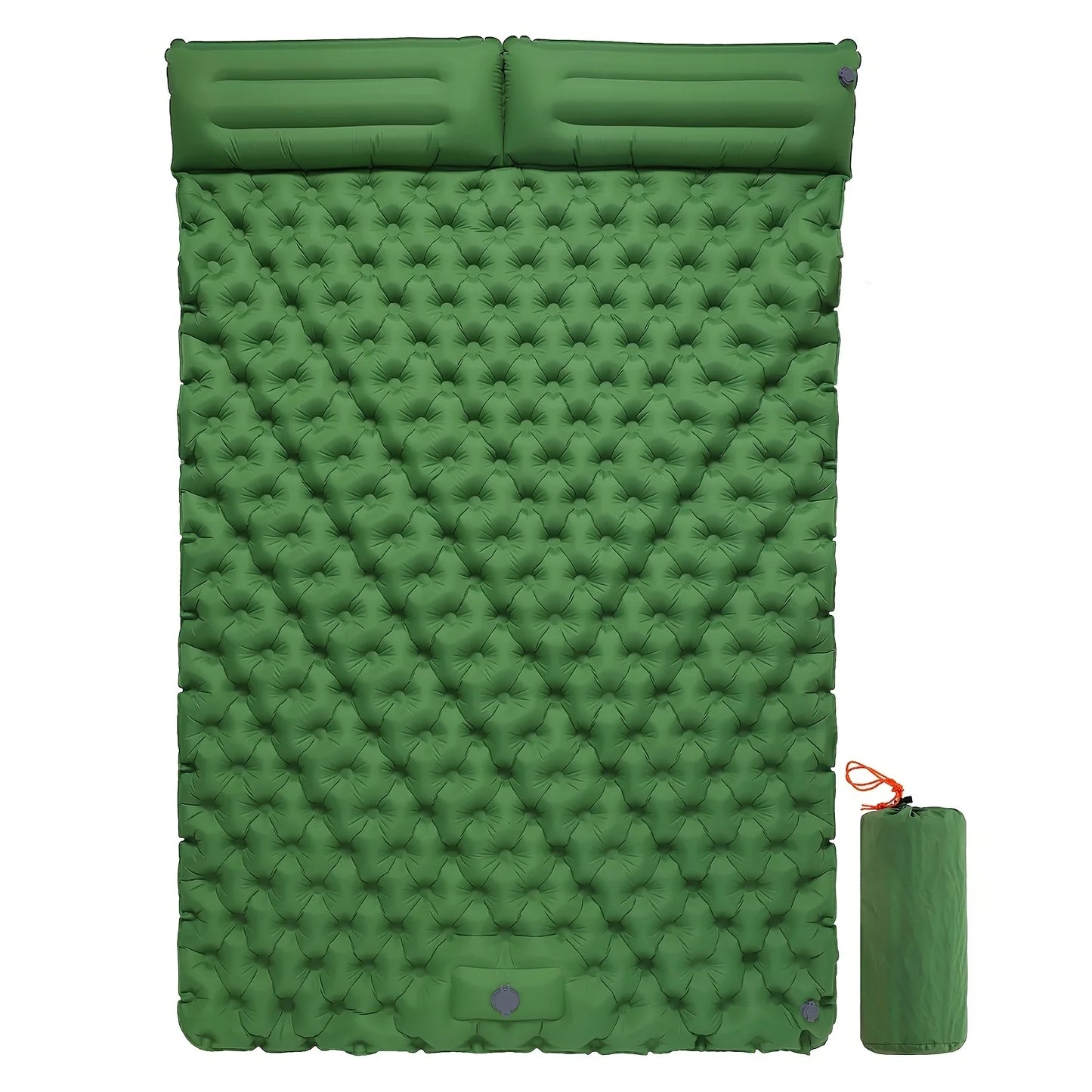 2025 NEW Double Inflatable Mattress with Built-in Pillow Pump Outdoor Sleeping Pad Camping Air Mat for Travel Backpacking Hiking