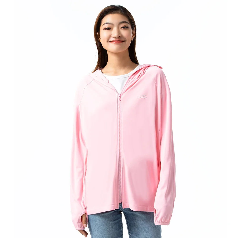 OhSunny Outdoor Sport Fashion Anti UV Cooling Clothing Sunscreen Hooded Solid Color Light Breathable Loose Sun Protection Coats
