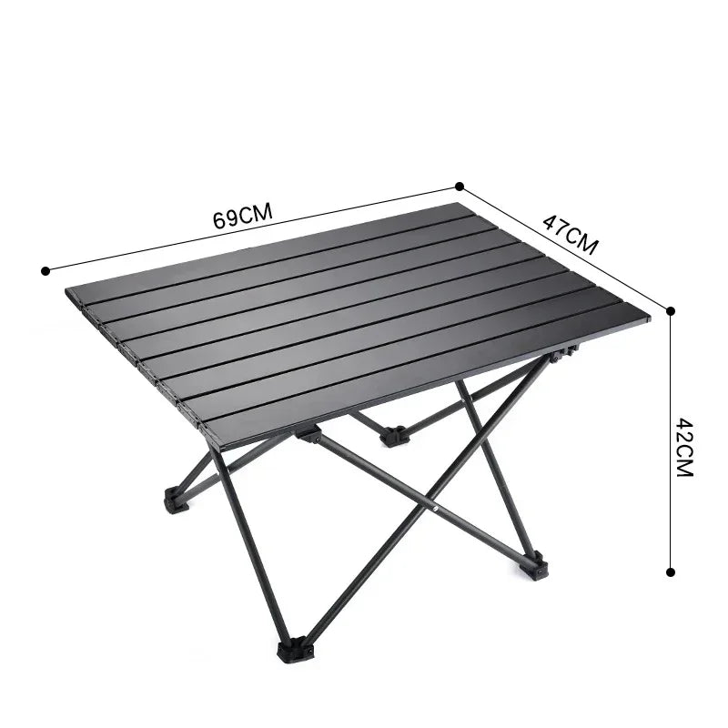 Folding Outdoor Camping Table Ultra Light Foldable Egg Roll Camp Table Portable Picnic Barbecue Desk Simple Small Fishing Tables