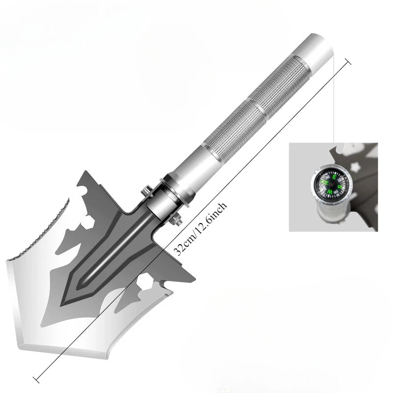 Outdoor Multifunctional Shovel Outdoor Camping Folding Collapsible Shovel Outdoor Survival Non-slip Handle Adjustable Tools