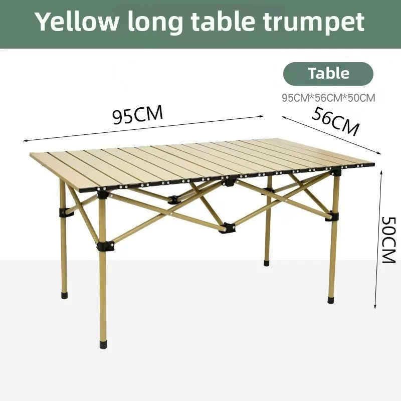 Outdoor Picnic Folding Desk Easy To Install Portable Camping Barbecue Table Sturdy Durable Egg Roll Tables Beach Leisure Desks
