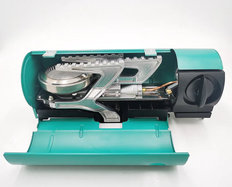 Outdoor Camping Stove Portable Camping Hiking High-Fire Integrated All-in-One Gas Burner Outdoor Backpacking Camp Cooker