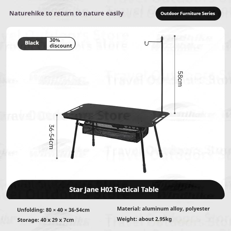 Naturehike Outdoor Igt Table Multifunctional Camping Tactical Table Adjustable Height Picnic Portable Folding Lightweight Table