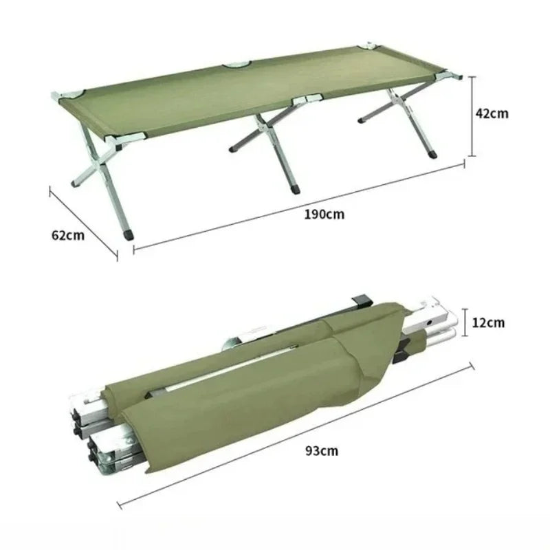 Outdoor Camping Cot Ultralight Portable Aluminum Alloy Bed Folding Sleeping Bed bivouac Hiking Picnic Double Stool Camping Bed