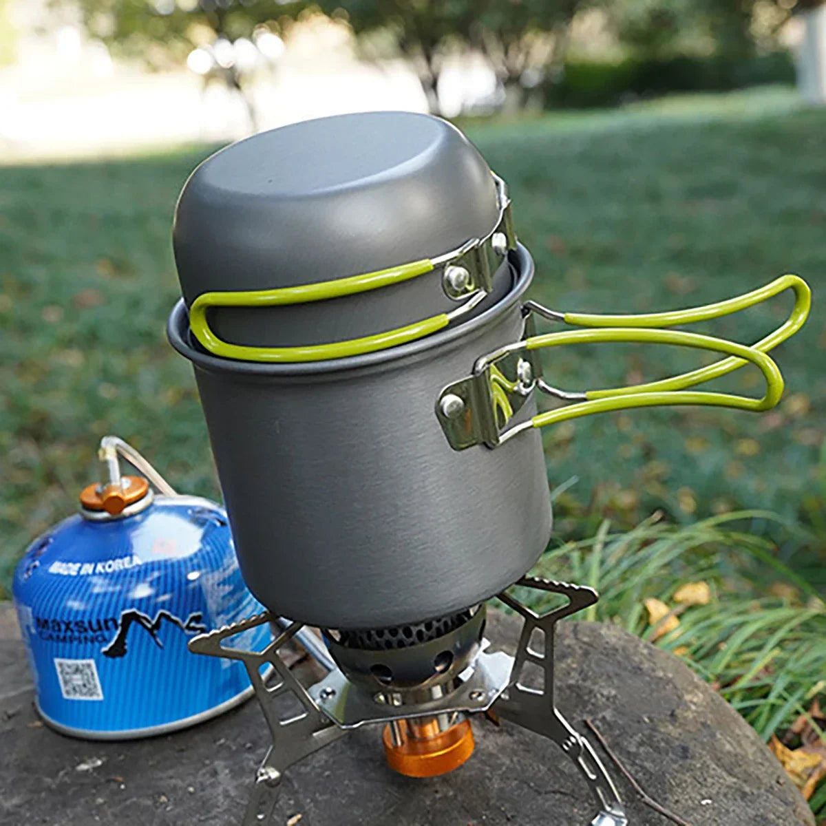 Camping Cookware Set Outdoor Pot Tableware Kit Cooking Water Kettle Pan Travel Cutlery Utensils Hiking Picnic Tourist