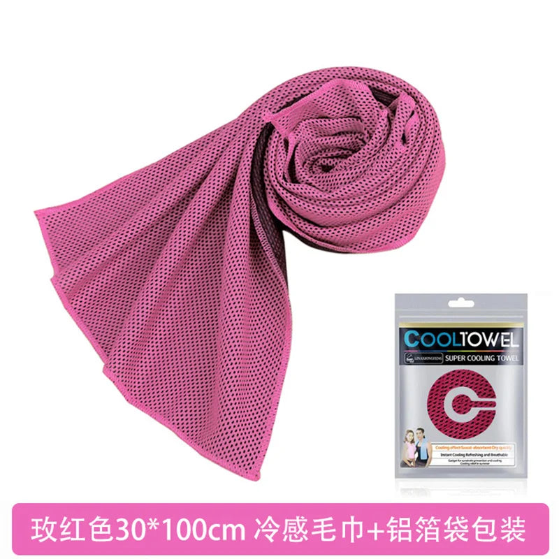 Cooling Ice Towels Microfiber Yoga Cool Thin Towel Outdoor Sport Gym Wear Icing Sweat Band Top Sports Towel Summer Cooling Scarf