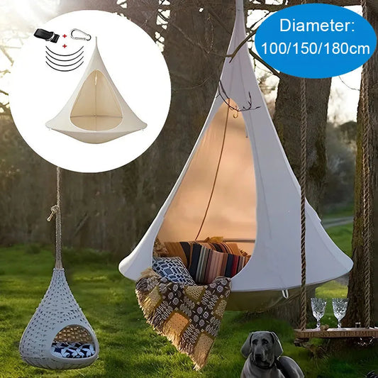 Hammock Outdoor Camping Travel Hammock Waterproof Hanging Hammock Sofa Hanging Swing Garden Hanging Tent Terrace Decoration