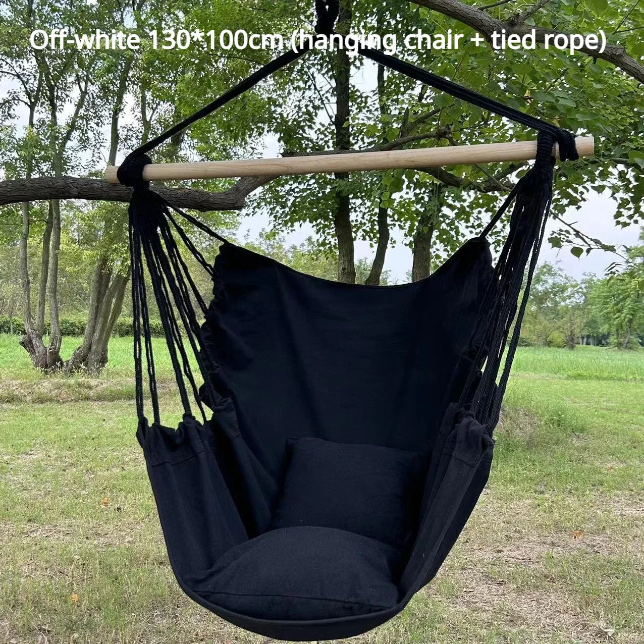 1pc Leisure Fabric Hammock Chair Outdoor Swing Chair Hammock Dormitory Hammock Chair Anti Rollover Hammock With Storage Bag