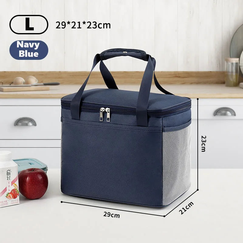 Outdoor Camping Picnic Bag Portable Lunch Bag Food Thermal Insulated Box Food Storage Bags Bento Pouch Dinner Container Handbag