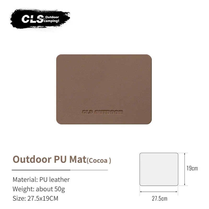 CLS Camping Table Mats  Waterproof Insulated Table Mat Leather Floor Mat PU Tablecloth Floor Mat Greaseproof Table Stall Picnic