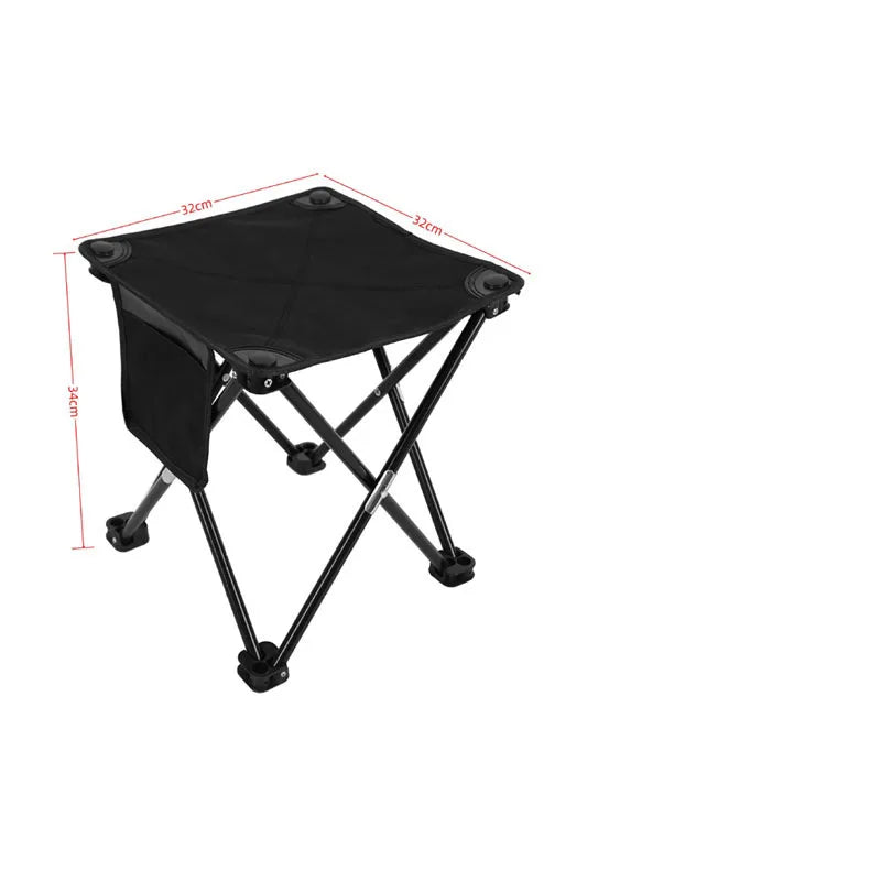 Camping stool, 13.5-inch portable folding stool, suitable for outdoor gardening and beach hiking fishing.