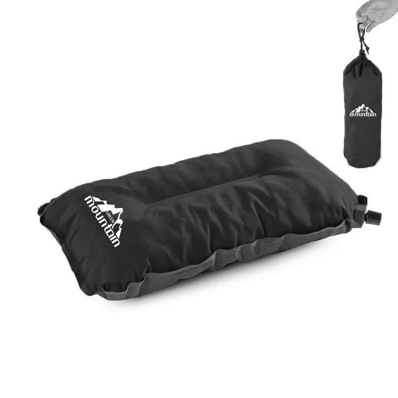 New outdoor camping automatic inflatable pillow Sponge pillow easy to accommodate comfortable pillows