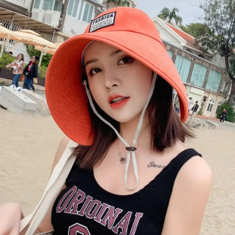 UV Protection Women Hat Fashionable Visor Big Brim Summer Hats Outdoors Sun Protection Breathable Sun Protection Caps