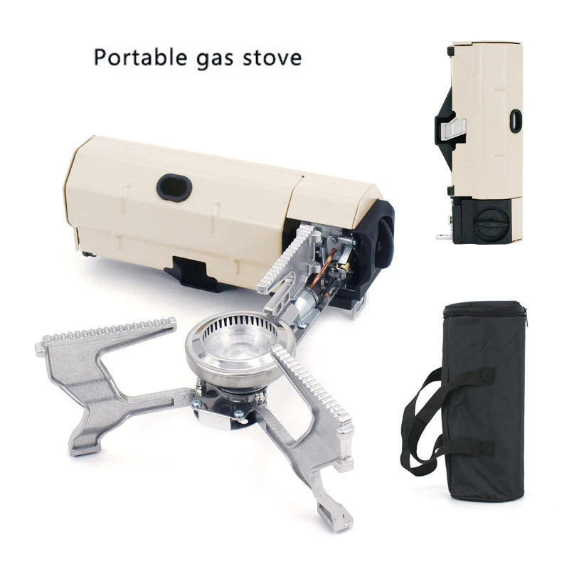 Camping Cassette Stove,Folding Gas Tank Cassette Cooker with Storage Package, Easy to Carry for Camping, Picnic,BBQ