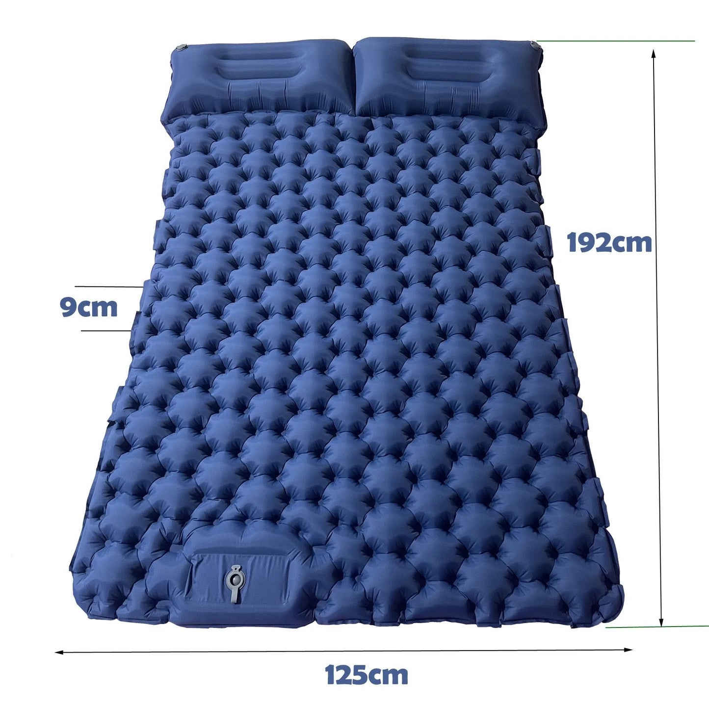Camping Air Matt Double Sleeping Pad Inflatable Air Mat with Pillow Air Mattress Nature Hike Waterproof Folding Sleeping Mat