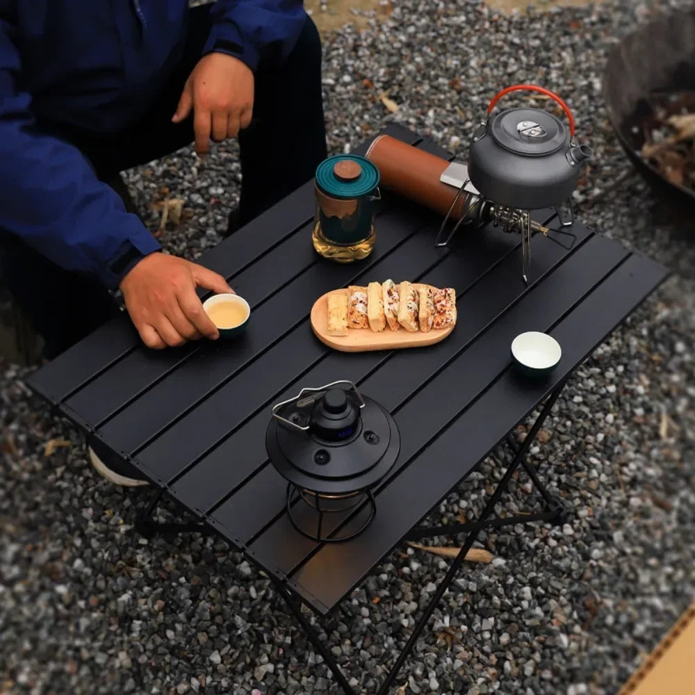Folding Outdoor Camping Table Ultra Light Foldable Egg Roll Camp Table Portable Picnic Barbecue Desk Simple Small Fishing Tables