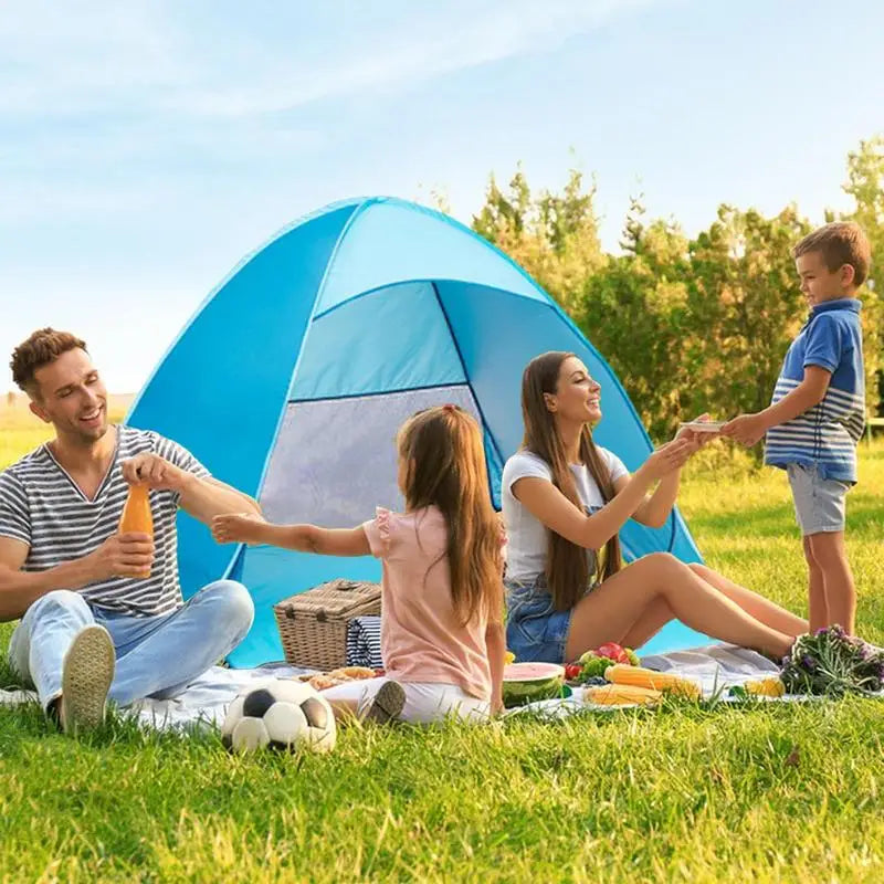 Pop Up Beach Tent UV Protection Camping Canopy Multifunctional Sun Shelter With Easy Setup Design for Mountaineering Traveling