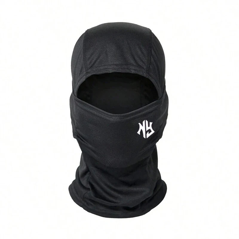 1pc Letter Printed Outdoor Sports Style Stretchable Fabric Balaclava Hat Unisex Cycling Ski Mask Windproof UV Protection Hat