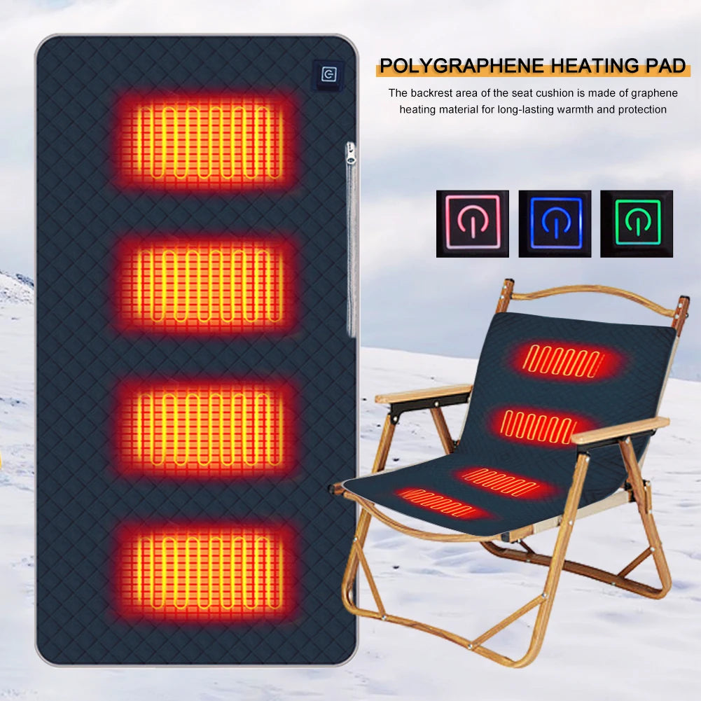 4 Heated Areas Electric Blankets Mat Winter Body Warmer Mattress Thermostat Heating USB Heated Camping Sleep Mat Outdoor Indoor