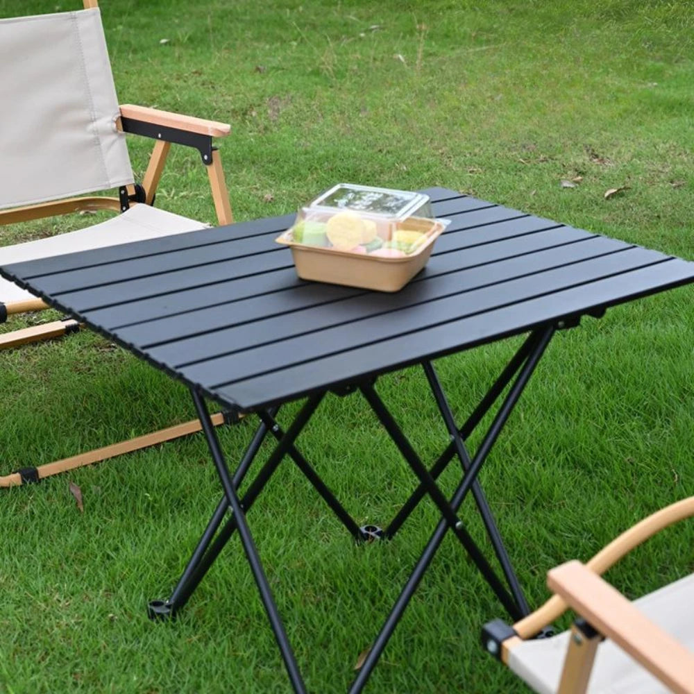Outdoor Camping Folding Table Portable Picnic Barbecue Desk Ultra Light Foldable Egg Roll Camp Table Hike Travel Storage Tables