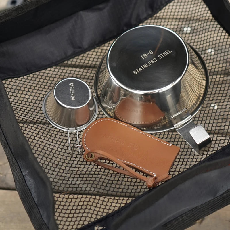 Portable Folding Table Storage Hanging Basket Picnic Table Hanger Storage Net Outdoor Camping BBQ Table Rack Accessories New