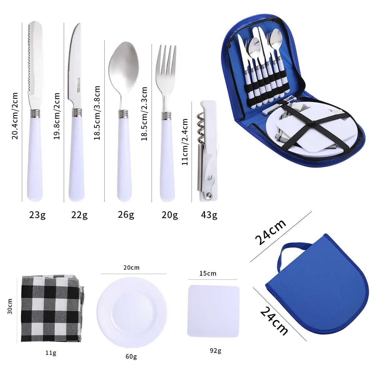 New Travel Tableware Set Portable Stainless Steel Outdoor Camping Tableware Portable Tableware Set