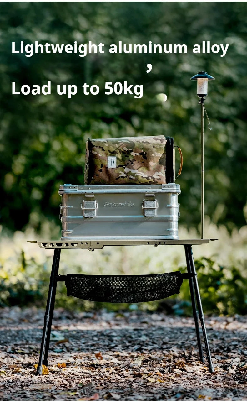 Naturehike Outdoor Igt Table Multifunctional Camping Tactical Table Adjustable Height Picnic Portable Folding Lightweight Table