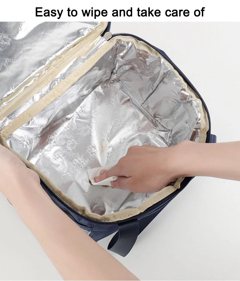 Outdoor Camping Picnic Bag Portable Lunch Bag Food Thermal Insulated Box Food Storage Bags Bento Pouch Dinner Container Handbag