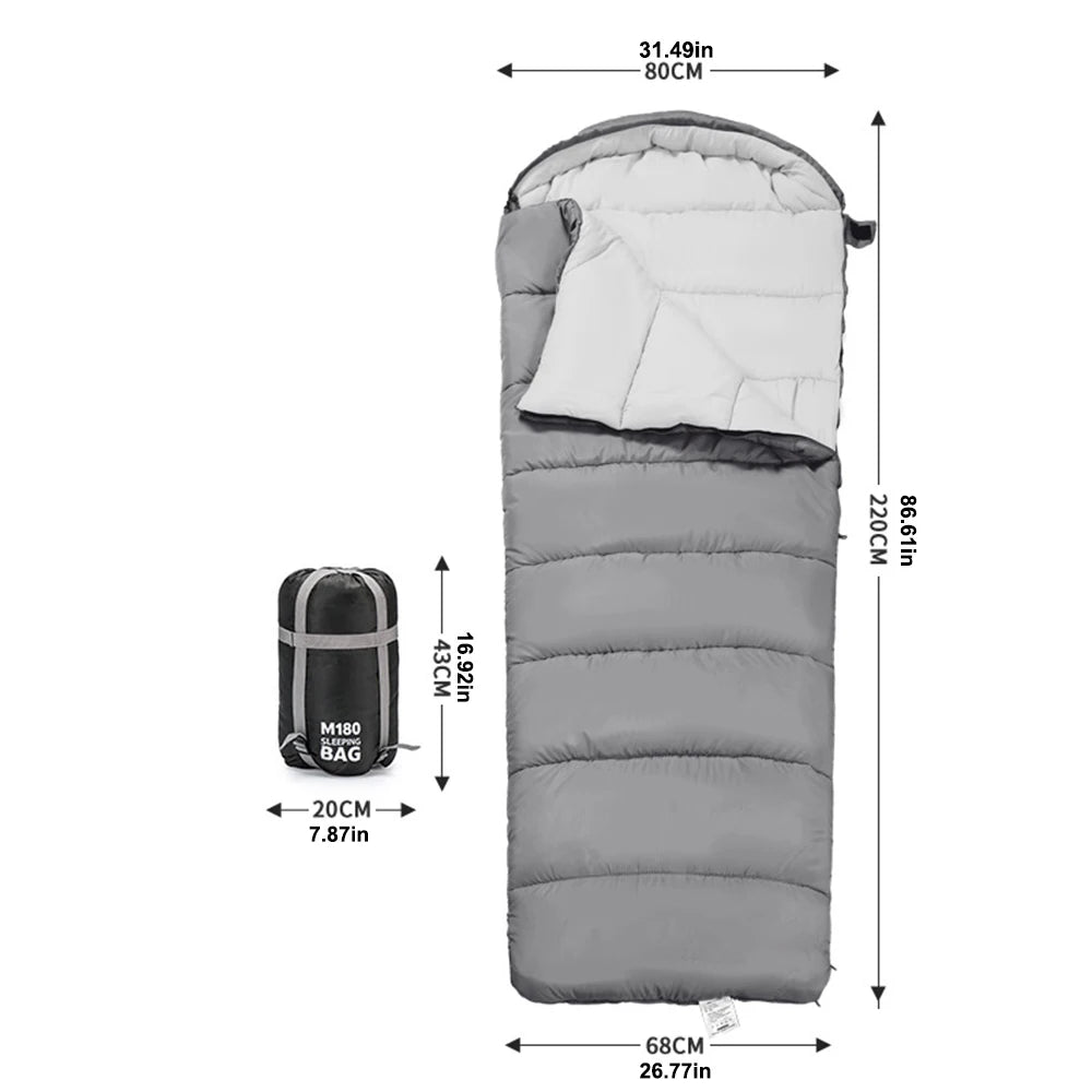 Camping Sleeping Bag - 3 Season Warm & Cool Weather - Summer, Spring, Fall, Lightweight, Waterproof Adults - Camping Gear Equipm