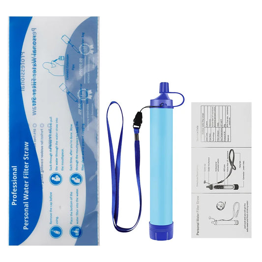 Portable Camping Water Filter Emergency Survival Gear Lightweight Personal Purifier For Outdoor Hiking Direct Drinking