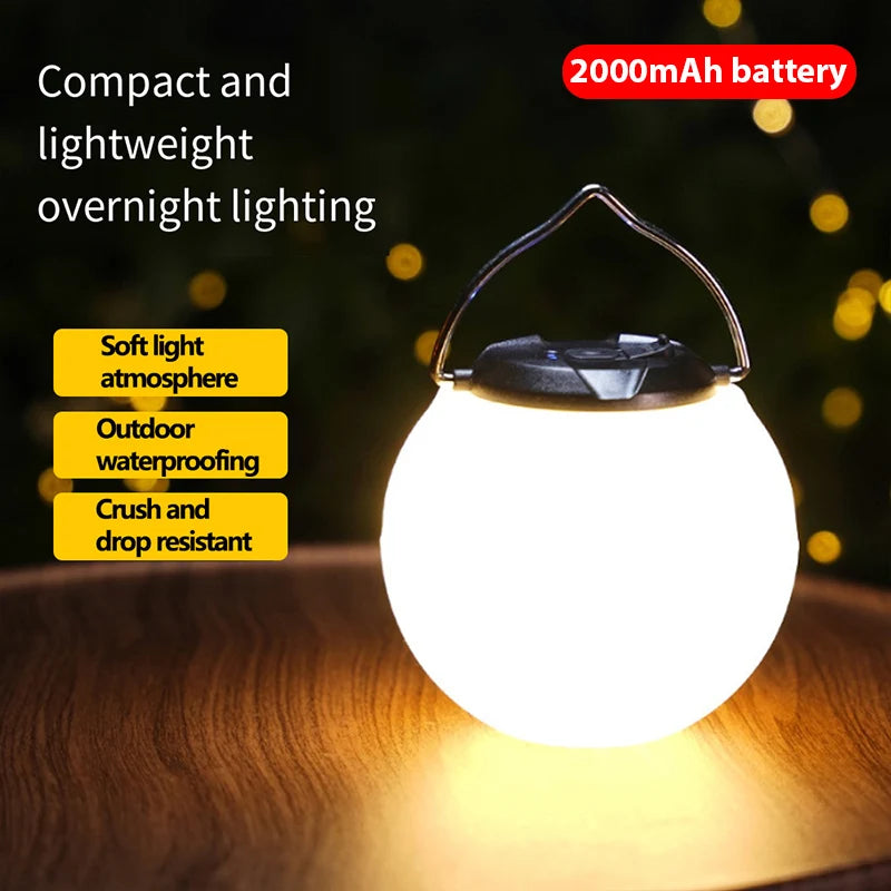 Camping Light Flashlight Rechargeable Camping Light -3000K Warm White Light Emergency Waterproof Lights for Camping Outdoor