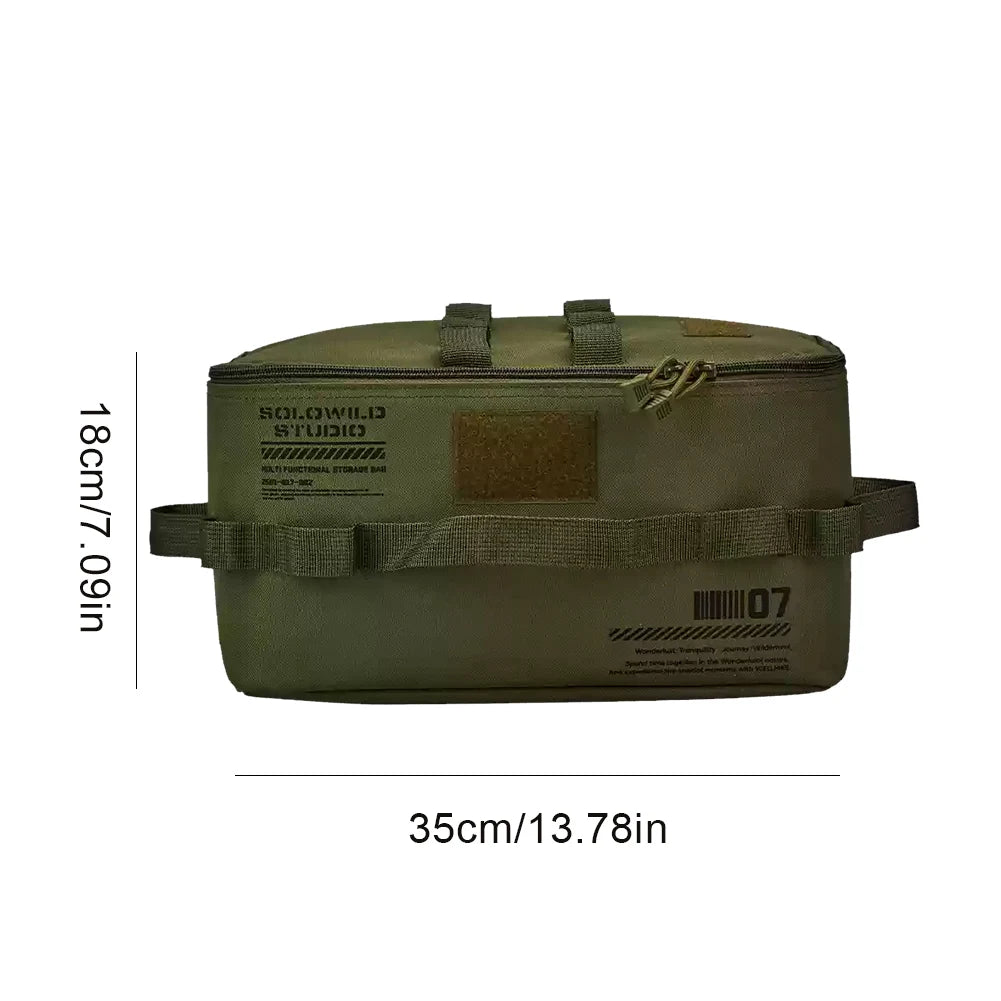 Camping Storage Bag Large Capacity Tank Stove Canister Pot Carry Bag Travel Tableware Handbag for Outdoor Hiking Picnic