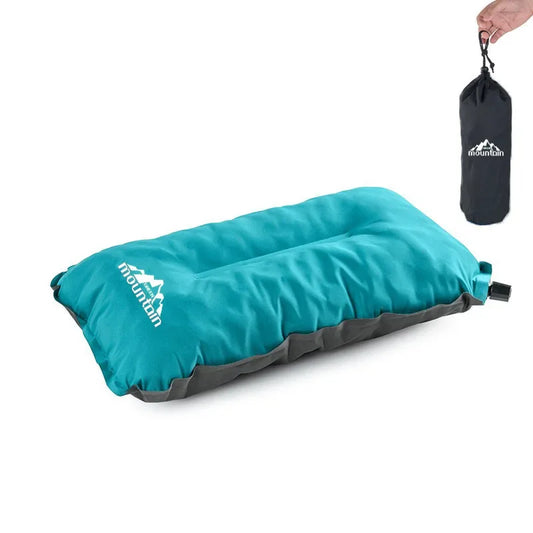 New outdoor camping automatic inflatable pillow Sponge pillow easy to accommodate comfortable pillows