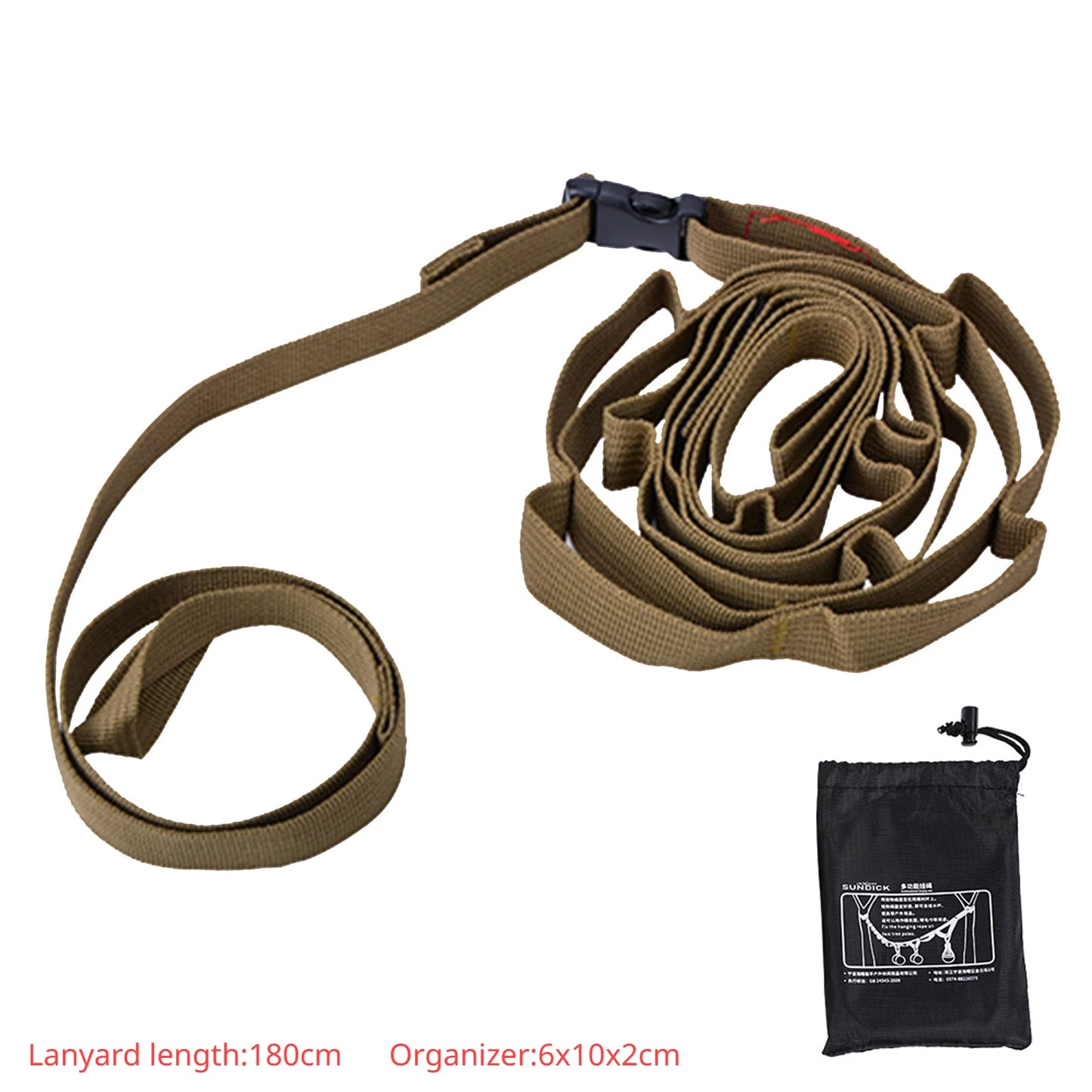 1.8 Outdoor Hanging Rope Portable Lanyard Canopy Hanger Camping Campsite Storage Strap Hiking Tent Accessories Camping Gear