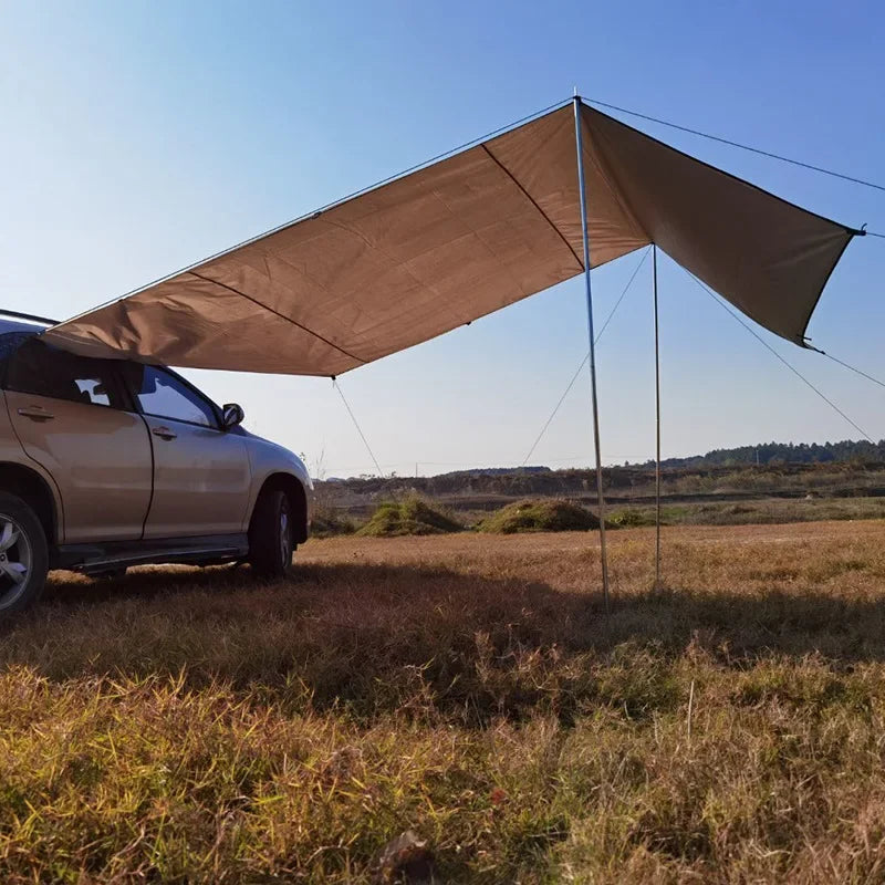 440x200cm Car Side Shelter Shade Camping Car Roof Top Tent Awning Waterproof UV Camping Tent Automobile Rooftop Rain Canopy
