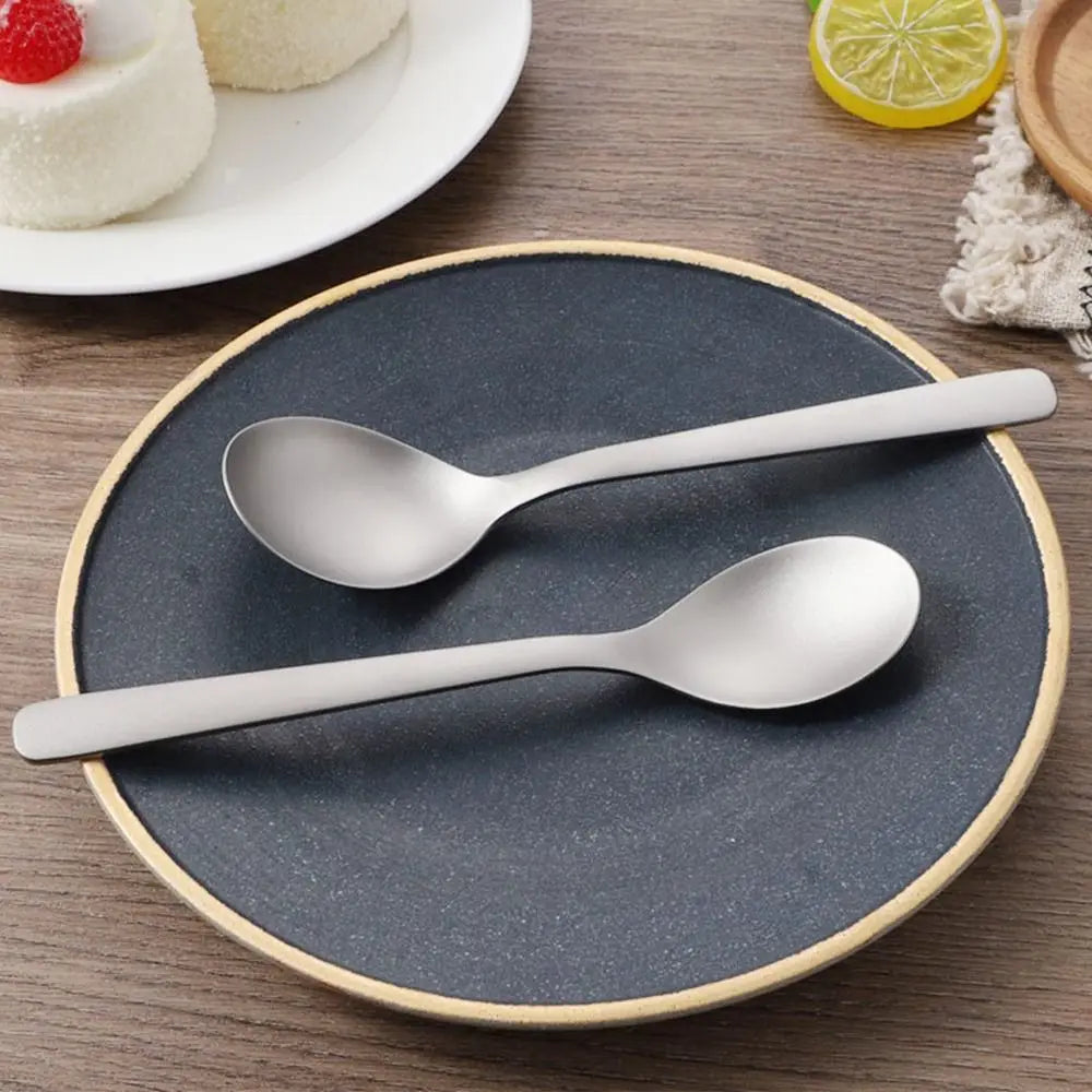 New Portable Titanium Spoon Long Handle Environmental Outdoor Camping Fork Outdoor Picnic Accessories Outdoor Tool