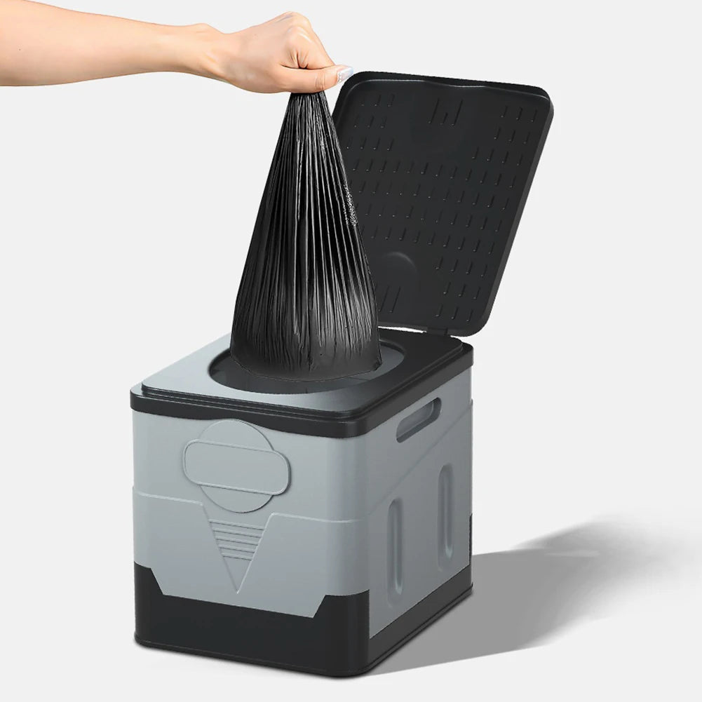 1 Roll 12pcs Degradable Garbage Bags Portable Camping Toilet Garbage Bag Environmentally Friendly for Camping Fishing Home