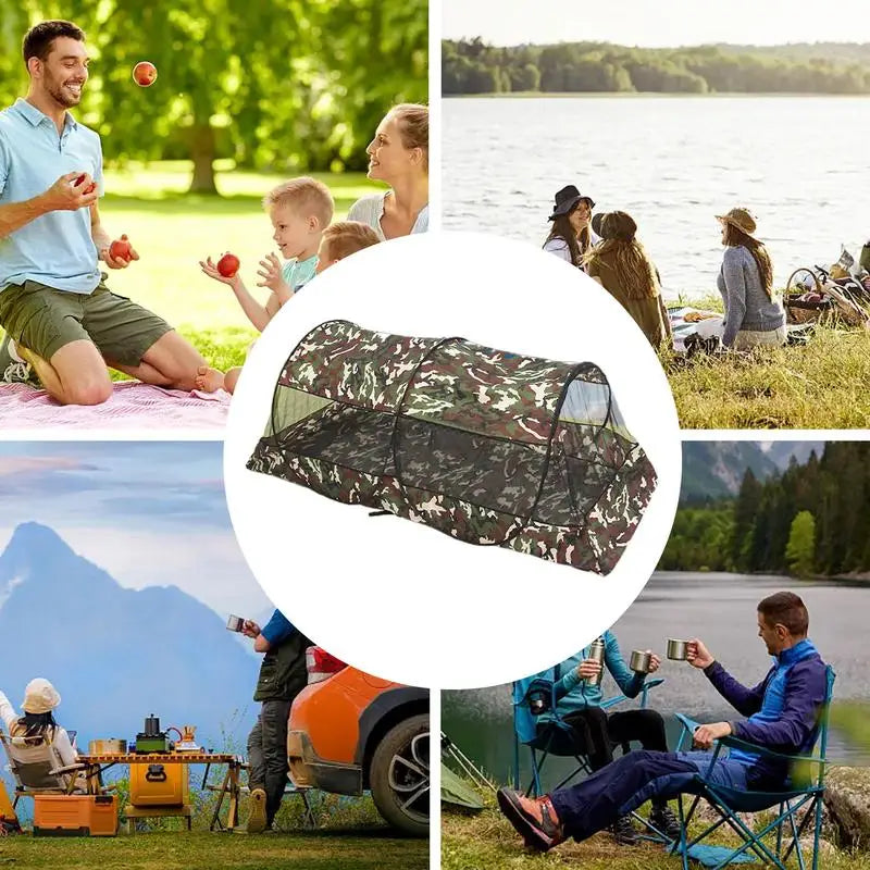 Camping Net Tent Outdoor Mesh Net Tents with Carry Bag Multifunctional Netting for Bed Patio Camping Travel Compact and