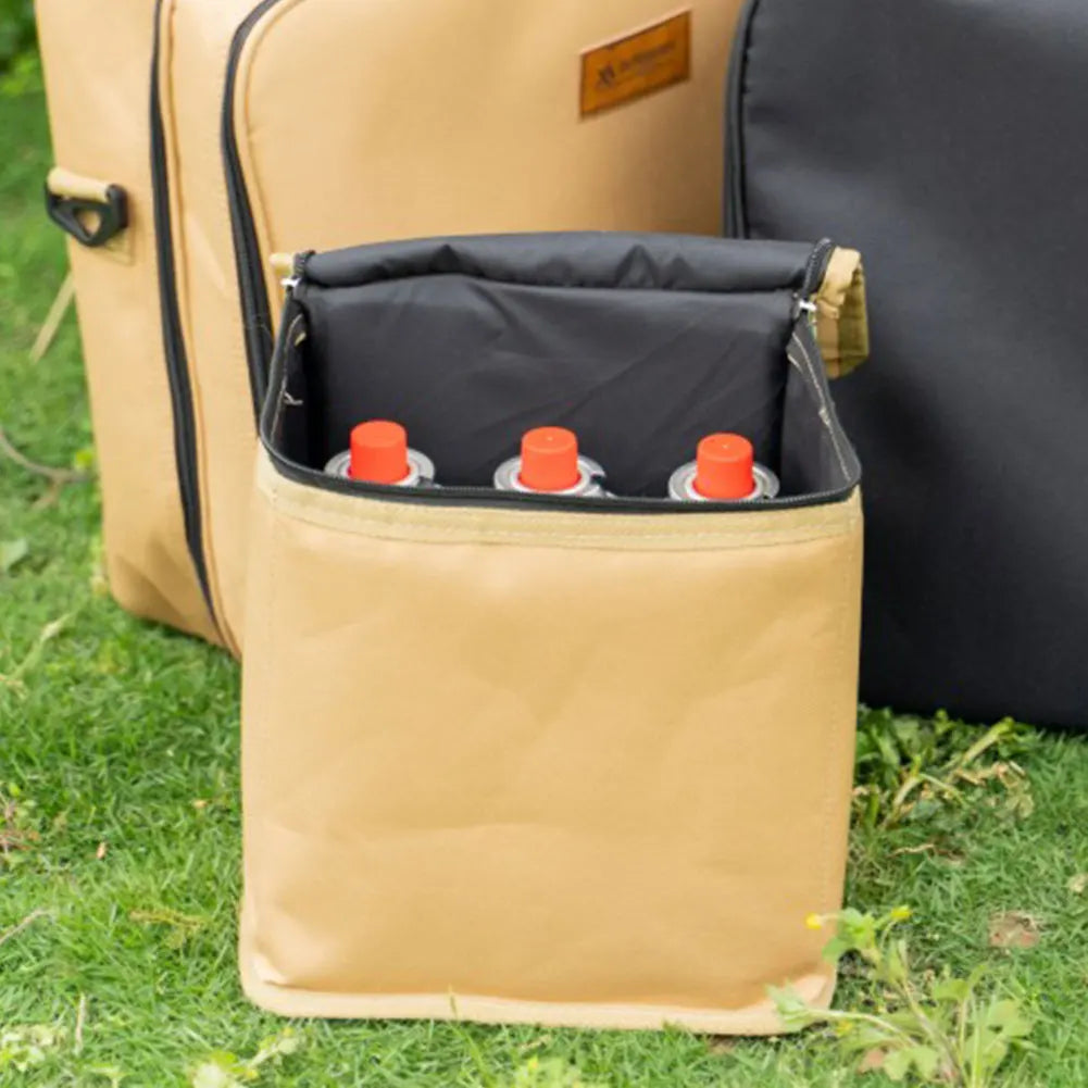 Outdoor Camping Storage Bags for 250g Cassette Furnace Gas Cylinders Organizer Bags Picnic Camp Propane Stove Utensils Handbags