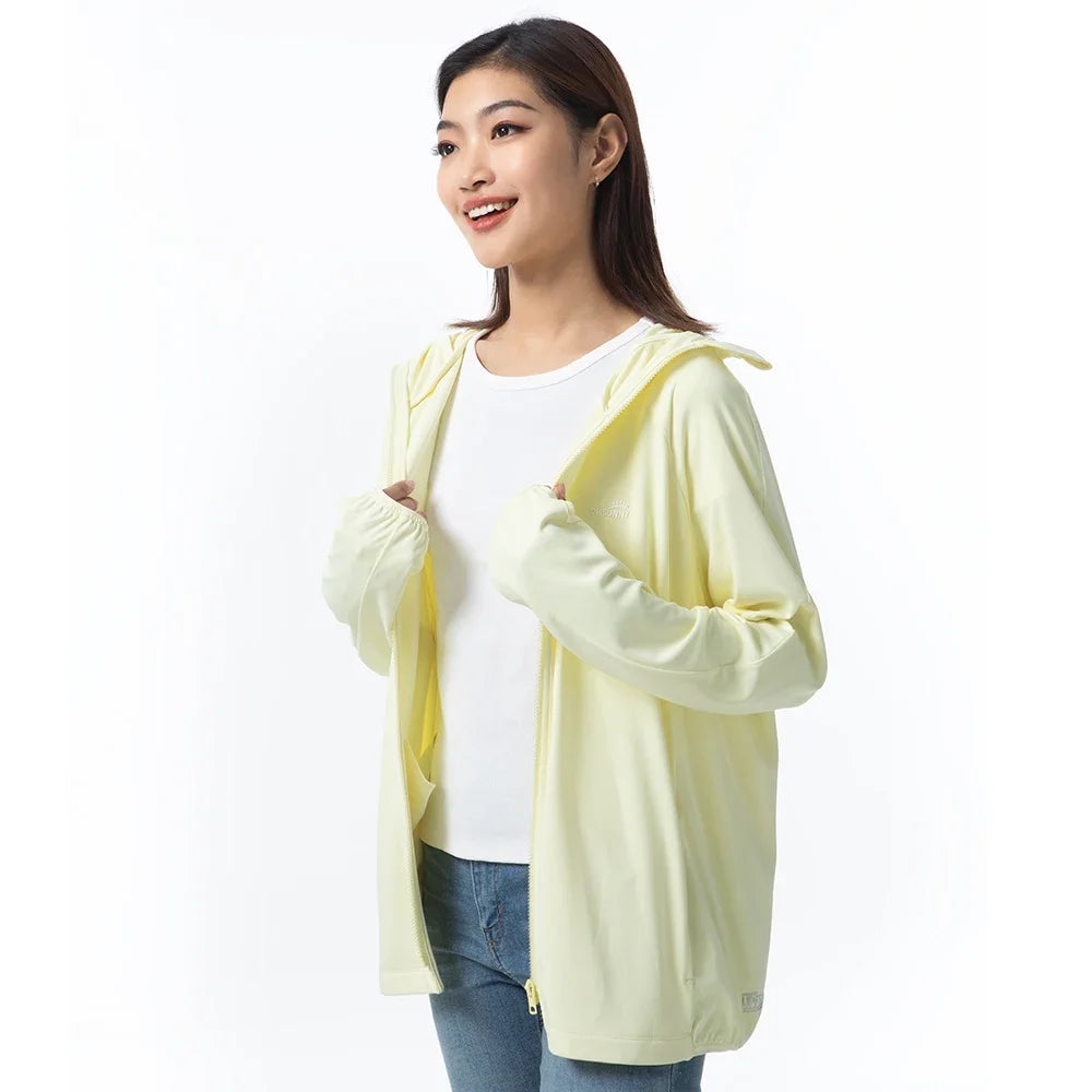 OhSunny Outdoor Sport Fashion Anti UV Cooling Clothing Sunscreen Hooded Solid Color Light Breathable Loose Sun Protection Coats