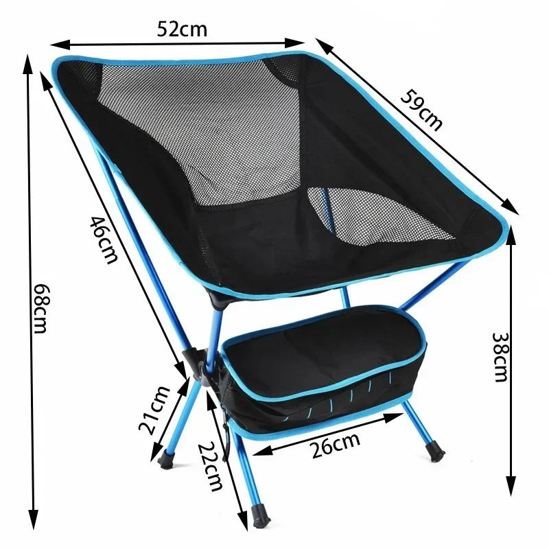 Outdoor Camping Chair Garden Beach Hiking Picnic Seat Portable Detachable Folding Fishing Chair Ultralight Camping Tools
